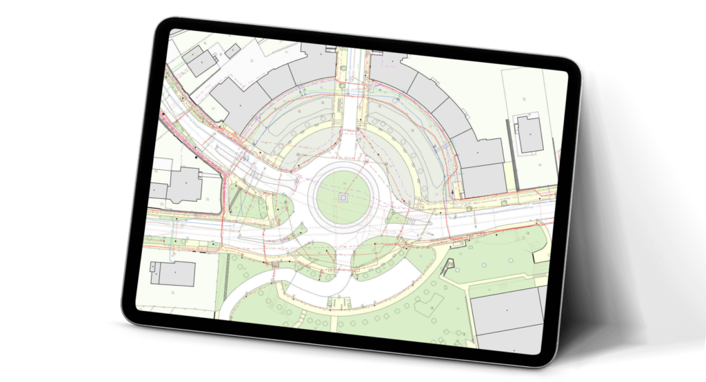 Digitální technická mapa DTM na tabletu